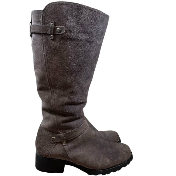 UGG Jillian Gray Suede Knee Boots - Picture 4 of 12